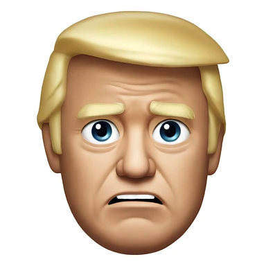 Angry Donald Trump super-realistic sticker