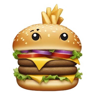 Hamburger unicorn sticker