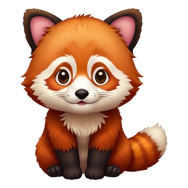 cute little red panda sticker