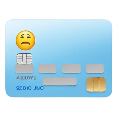 blue credit card crossed out sticker