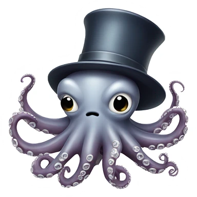 Octopus silver tentacles and hat sticker