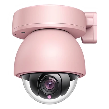 Light pink surveillance camera sticker