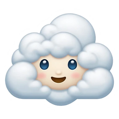 white puff object sticker