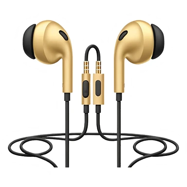 EarPods headphones, gold sticker