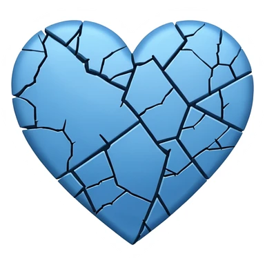Emoji de corazón azul roto sticker