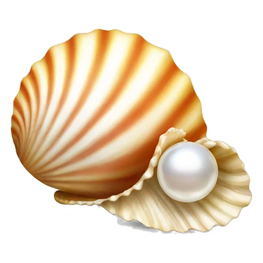 shell with pearl sticker