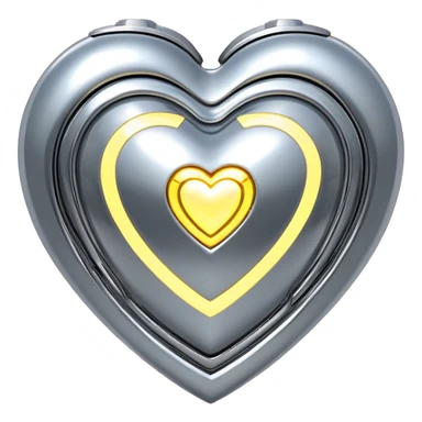 sorayama heart glossy metal parts panels glow lights inside sfw sticker