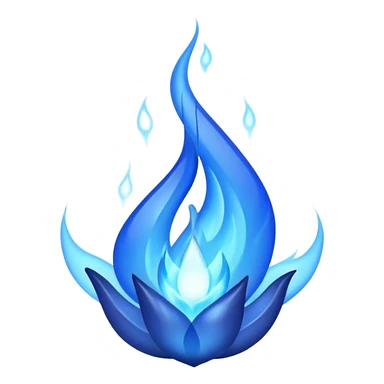 blue flame sticker