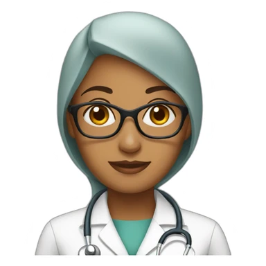 a muslim woman doctor sticker