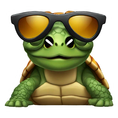 tortoie with sunglasses sticker
