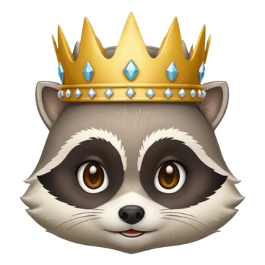 Princess raccoon sticker