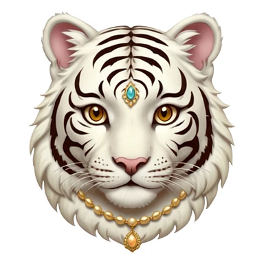 ESO Female white tiger khajiit leader of the umbral rose  sticker