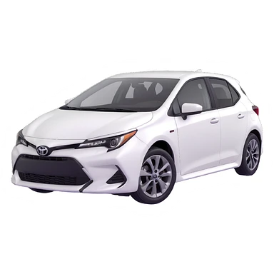 white Toyota Corolla 2016 hatchback sticker