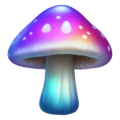 Iridescent mushroom sticker