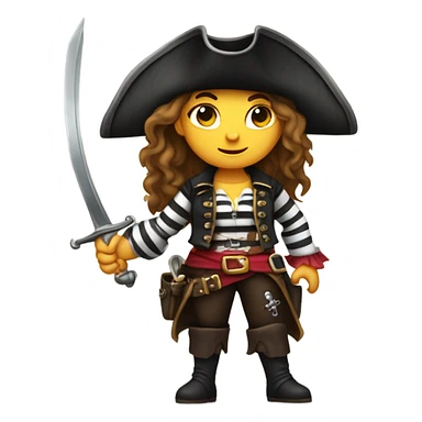 A girl pirate  sticker