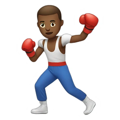 white man boxing sticker