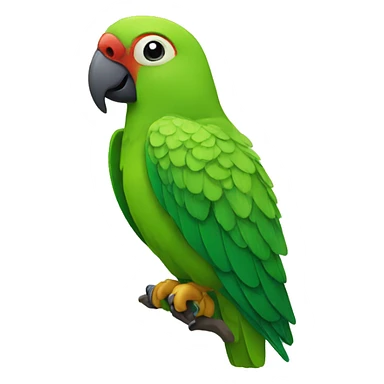Green parrot profile sticker
