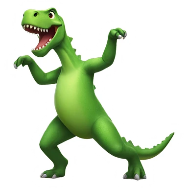 Dancing dinosaur sticker