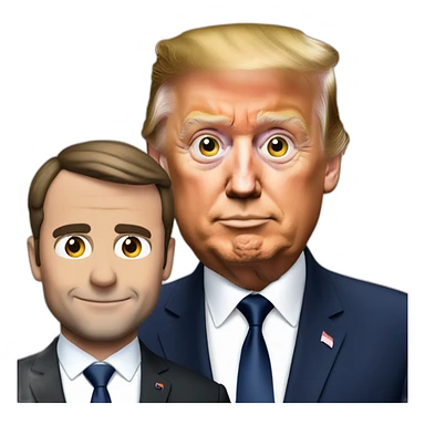 Macron avec trump sticker