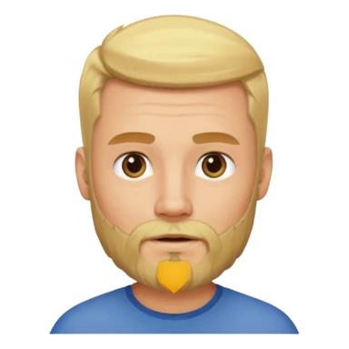 man with blond hair and blond beard shaved on the sides sticker
