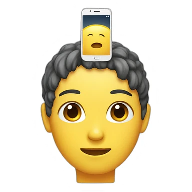 Phone on the head mia sticker