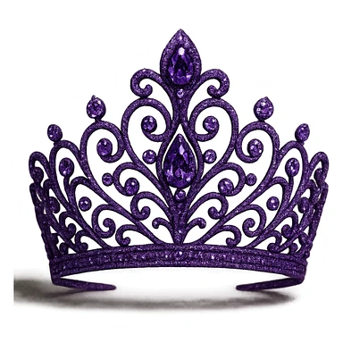 purple sparkling tiara sticker