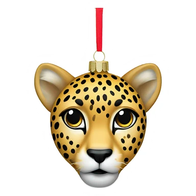 Cheetah print Christmas ornament  sticker