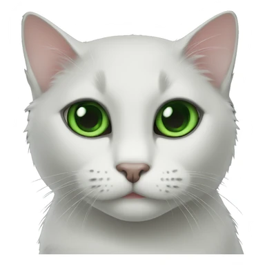 black cat green eyes sticker