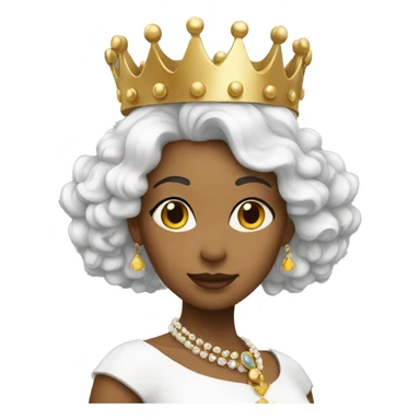 queen white sticker