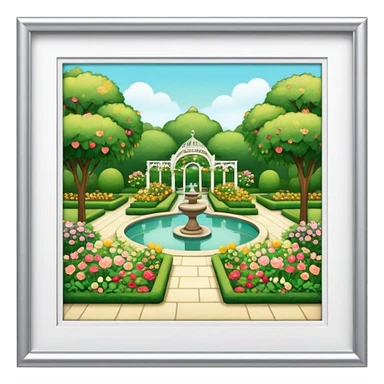 garden," "pleasure-garden," on polaroid sticker