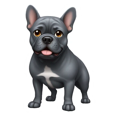 Dark Gray French buldog sticker