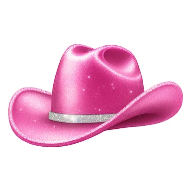 pink sparkly cowboy hat sticker
