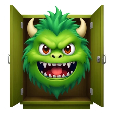 Monster on the closet sticker