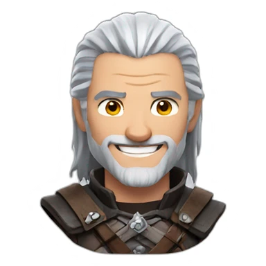 Geralt smiling sticker