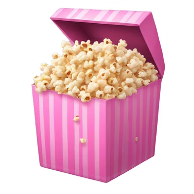 Pink box with popcorn  sticker