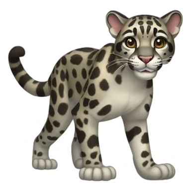 Clouded Leopard Full Body sticker