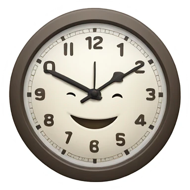 Happy clock sticker