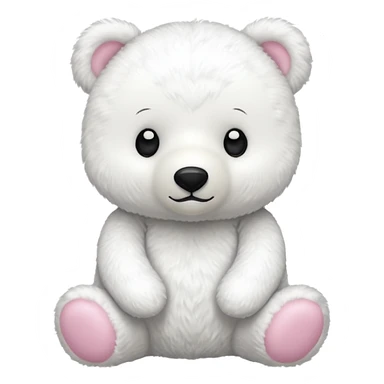 white bear doll sticker