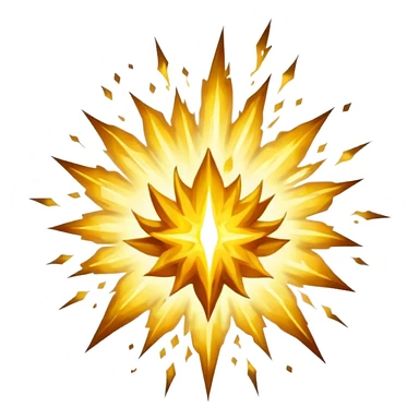Une explosion de lumière dorée et sacrée semblable à un châtiment divin de D&D sticker