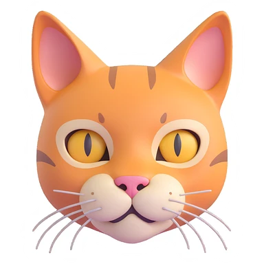猫头, 3D渲染风格, 逼真, 细节丰富 sticker