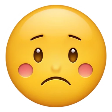 Simple Round Yellow Sad Depressed Peeved Emoji Expression  sticker
