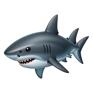 Black heart shark  sticker