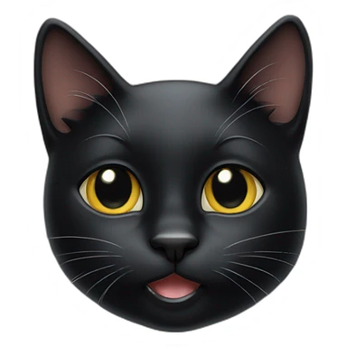 cheeky Black cat sticker