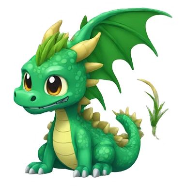   Cool Legendary Earthly Muddy Jungle Grass Dragon Fakemon sticker