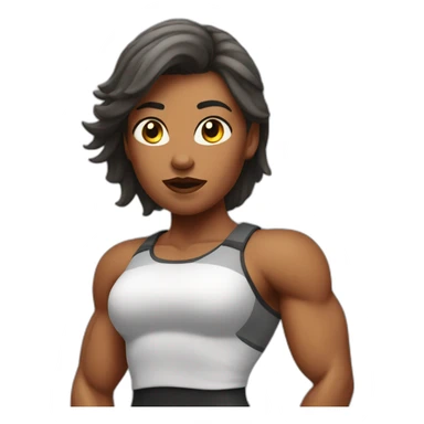 Muscle woman sticker