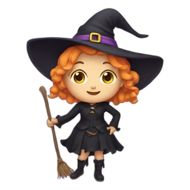 cute witch sticker