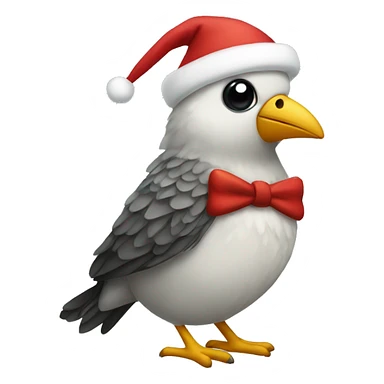 Bird wearing a christmas Suit sticker