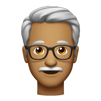 HOMEM 54 ANOS CABELOS CASTANHOS CURTOS, BARBA BEM FEITA OCULOS DE GRAU sticker