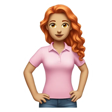 REDHAIR White girl with flashy pink polo sticker