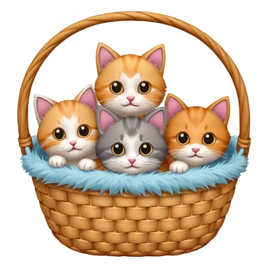 Basket of kittens sticker